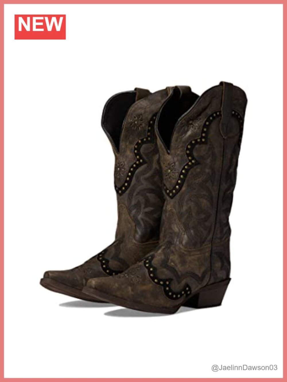 Laredo Skyla Women's Mid-Calf Western Boots Pull-On Block Heel Leather